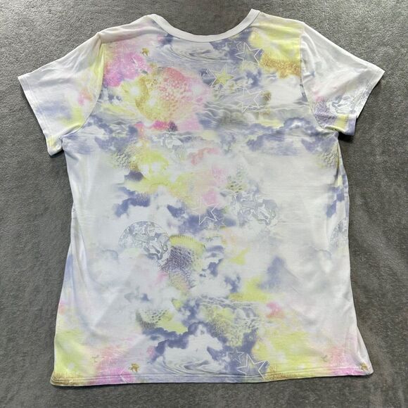 Torrid Super Soft Knits T Shirt Womens 2 18/20 Pastel Tie Dye Zodiac Celestial - Picture 2 of 7